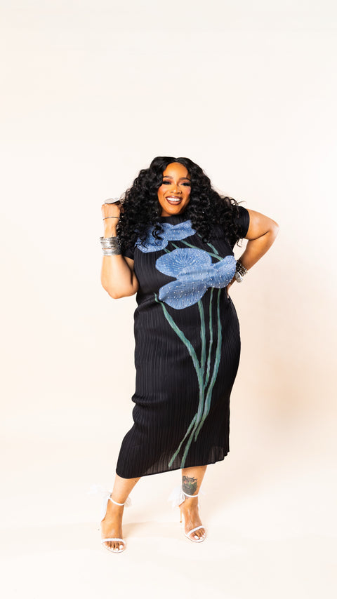 Midnight Blossom Dress